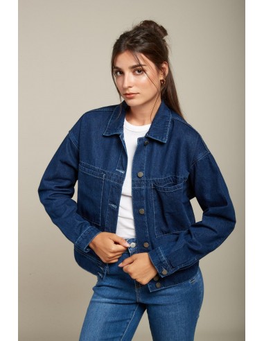 Blue Denim Jean Jacke - Papa paiement sécurisé