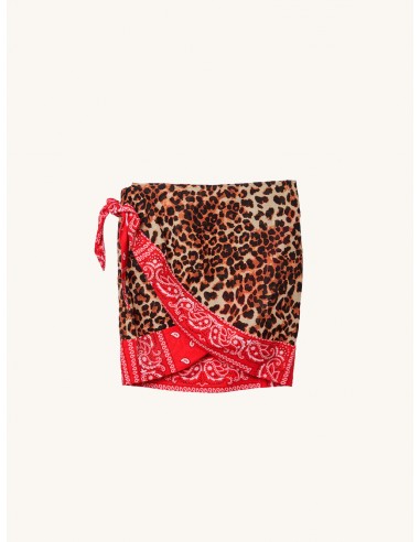 Leopard Red Bandana Sharong pas cher 