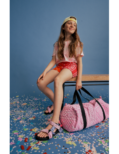 Bandana Quilted Bowler Bag Pink Kids 50-70% off 