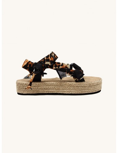 Trekky Raffia Leopard solde