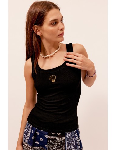 Shell Top Black Paris Déstockage Promo