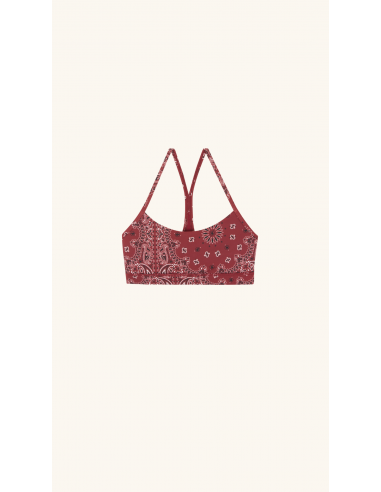 YOGA BRA BURGUNDY BANDANA shop