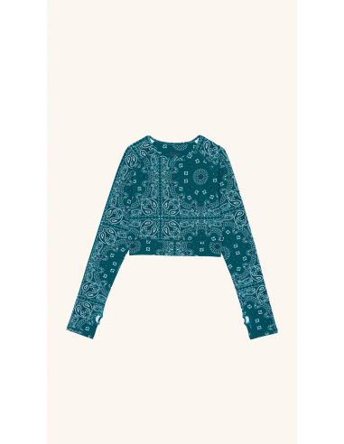 YOGA LONG SLEEVE TOP TEAL livraison gratuite