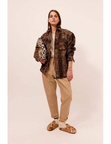 Quilt Shirt Jacket Leopard store