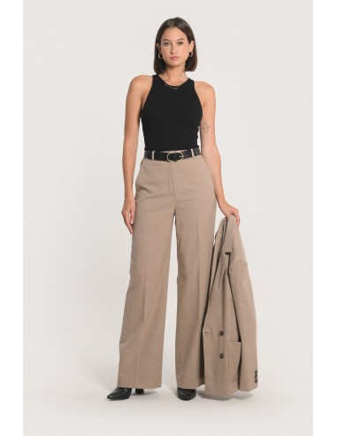 PANTALON TAILLEUR LARGE MACHA BEIGE de l' environnement