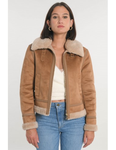 MANTEAU BLOUSON - VANESSA - TAUPE pas cher 