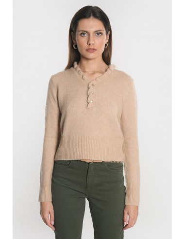 PULL COL V SANDRINE CAMEL Par le système avancé 