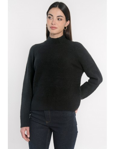 PULL COL MONTANT CONNIE NOIR sur le site 