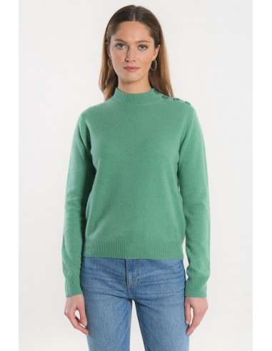 PULL COL CHEMINEE - ANITA - NEPTUNE GREEN outlet