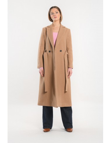 MANTEAU - ASTRID - CAMEL brillant des détails fins