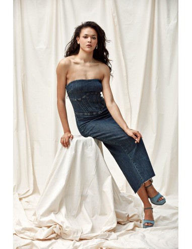 Robe bustier denim - Queeny paiement sécurisé