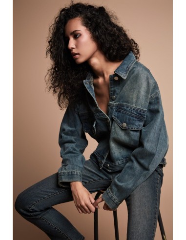 Veste en jean oversize - Colette Paris Déstockage Promo